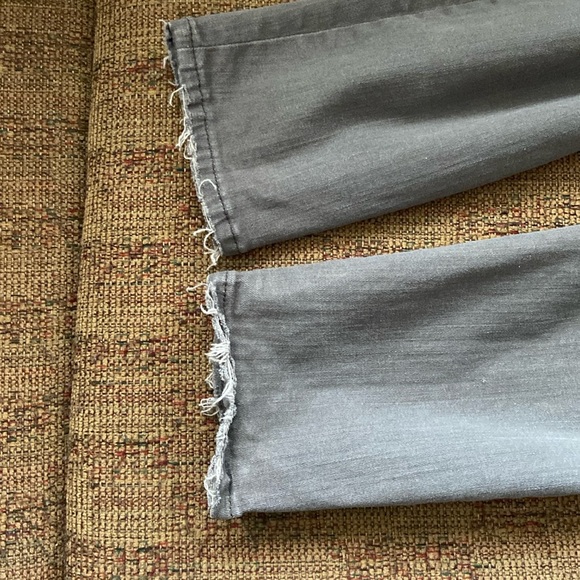Women’s Madewell Denim Gray Jeans High Riser Skinny Creased Size 26 Stretch - Picture 11 of 14